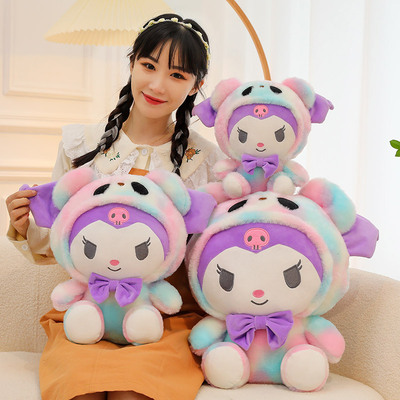 Tie Dye Kuromi In Panda Plush Toy Stuffed Animal