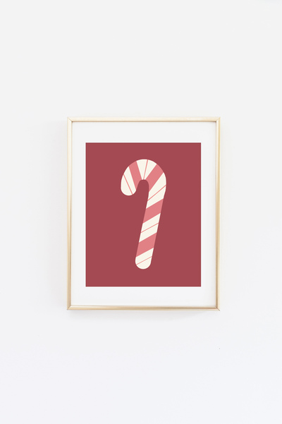 Candy Cane (color options available) Print
