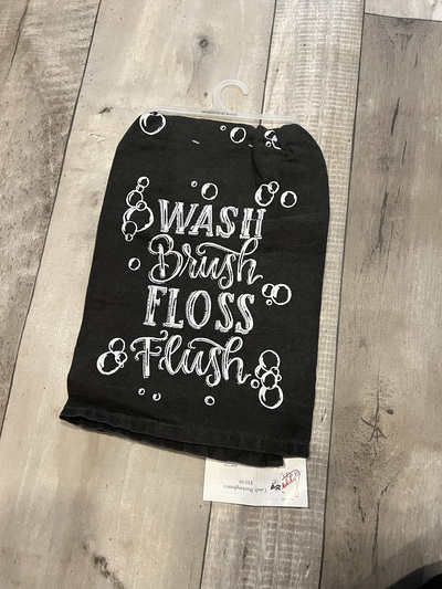 Dish Towel - Wash Brush Floss Flush