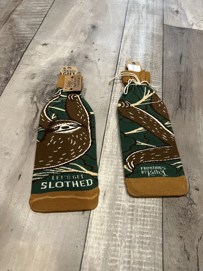 Let's Get Slothed- Wine Bottle Sleeves