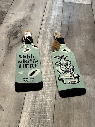 Shh There's wine in here- Wine Bottle Sleeves