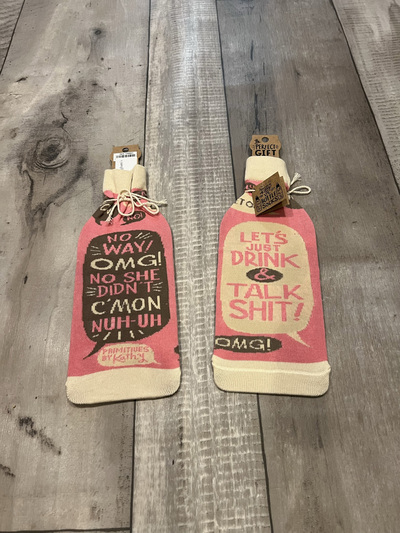 Let's just drink & Talk shi!t- Wine Bottle Sleeves