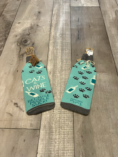 Cats & Wine- Wine Bottle Sleeves