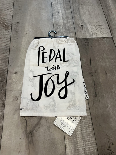 Pedal With Joy Tea Towel