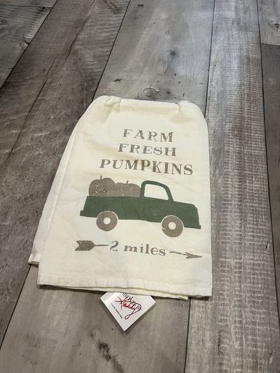 Farm fresh pumpkins- Tea Towel