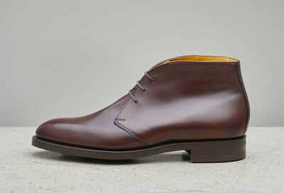 New Handmade Men's Dark oak Antique Calf Classic English style Chukka Boot