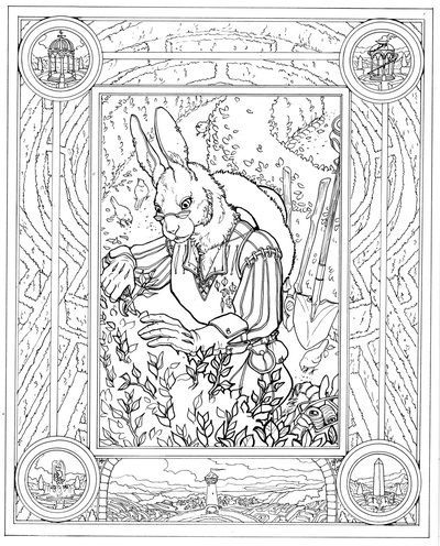 Keeper of the Vernal Labyrinth (Ink Drawing)