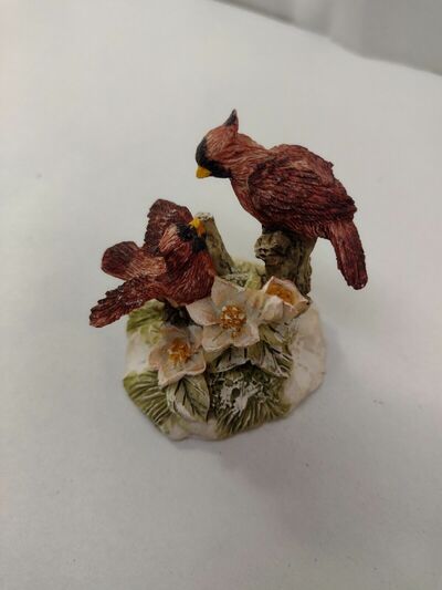 Vintage Enesco Red Cardinals Birds Figurine Collectible Statue