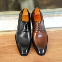 Imitation wood grain fashion to do old manner shoes men's shoes 2 colors - Thumbnail 3