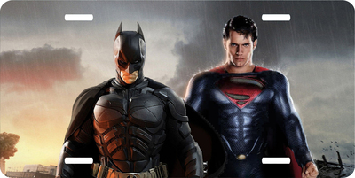 Batman Superman Vanity License Plate