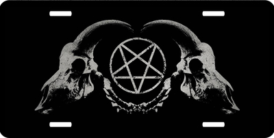 Goat Pentagram Occult Vanity License Plate