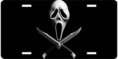 Scream Ghostface Jolly Roger Vanity License Plate
