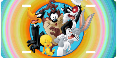 Looney Tunes Yosemite Sam Bugs Bunny Daffy Duck Taz Tweety Vanity License Plate