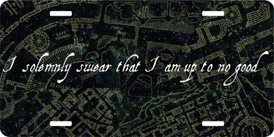 Harry Potter Solemnly Swear Up To No Good Vanity License Plate