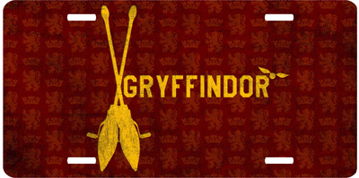 Harry Potter Gryffindor Quidditch Vanity License Plate