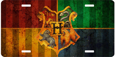 Harry Potter House Shields Crests Vanity License Plate