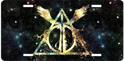 Harry Potter Deathly Hollows Vanity License Plate