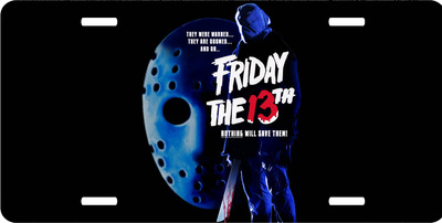 Friday the 13th Jason Voorhees Mask Vanity License Plate