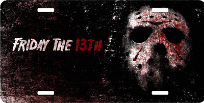 Friday the 13th Jason Voorhees Mask Vanity License Plate