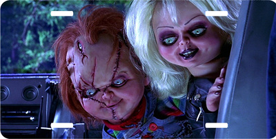 Child's Play Chucky Tiffany Vanity License Pate