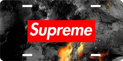 Supreme Vanity License Plate