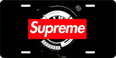 Supreme Logo Vanity License Plate