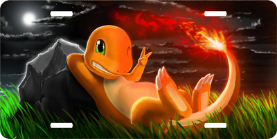 Pokemon Charmander Vanity License Plate Auto Truck