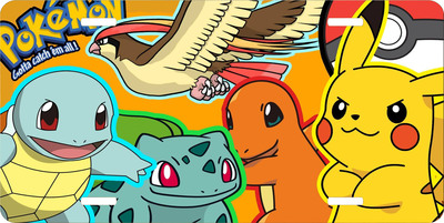 Pokemon Catch Them All Vanity License Plate