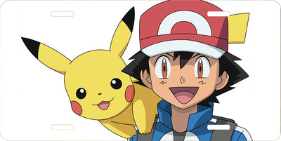 Pokemon Pikachu and Ash Vanity License Plate