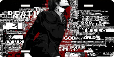 Death Note Anime Vanity License Plate