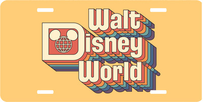 Walt Disney World Retro Logo Vanity License Plate
