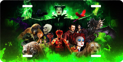 Disney Live Action Villains Cruella Maleficent Queen Hearts Vanity License Plate