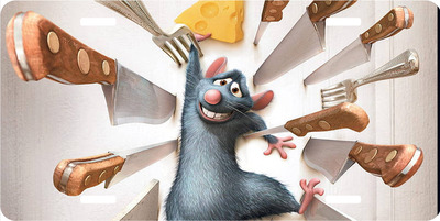 Disney Ratatouille Remy Knives Vanity License Plate