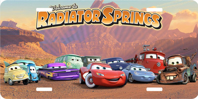 Disney Cars Radiator Springs Lightning McQueen Vanity License PLate