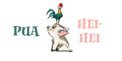 Disney Moana Pua Hei Hei Vanity License PLate