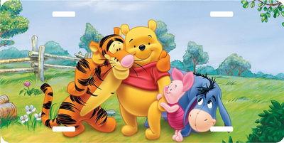 Disney Winnie the Pooh Tigger Piglet Eeyore Vanity License Plate