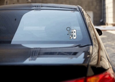 Outdoor decal screw JB DT vinyl lettering window sticker ready to apply