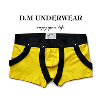 D.M Underwear Hanging Strap Boxer briefs Mens cotton blend butt-lifter underpants D4012 - Thumbnail 6