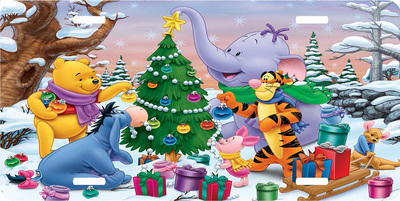 Disney Winnie the Pooh Tigger Christmas Tree Vanity License Plate