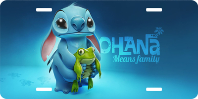 Disney Lilo & Stitch Ohana Means Family Vanity License Plate