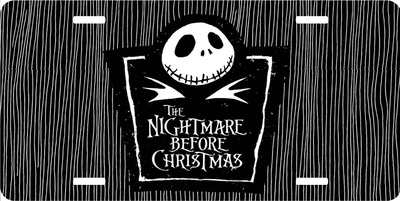 Disney Nightmare Before Christmas Vanity License Plate