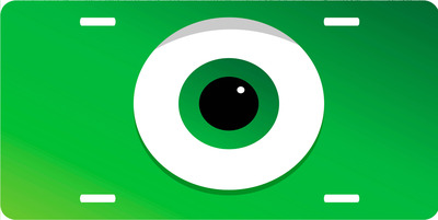 Disney Monsters Inc Mike Wazowski Eye Vanity License PLate