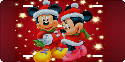 Disney Mickey and Minnie Mouse Christmas Vanity License Plate
