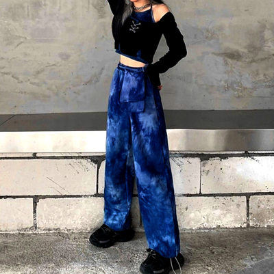 Vintage Punk Baggy Hippie Pigment Dyed Wide Leg Flattering Loose Pants Hottest Style Amazing