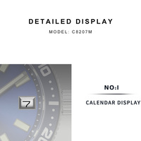 Cadisen watch 38mm case NH35A mechanical movt luminous diving watch 8207  - Thumbnail 6