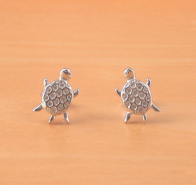 Sterling Silver Cz Turtle Stud Earrings/Turtle Studs.Cz Turtle Jewellery/Cz Turtle Jewelry/Silver Turtle Earrings/Turtle Gift/UK