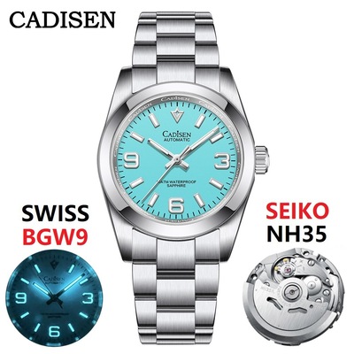 Cadisen watch 36mm case nh35a mechanical movt luminous 10atm diving watch 8213 - Thumbnail 5