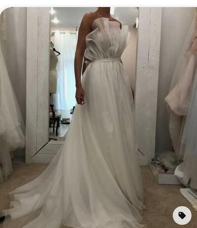 Simple Chiffon Beach Boho Wedding Dresses Bridal Gowns,298