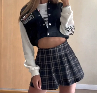 AMOR CROPPED BASEBALL JACKET