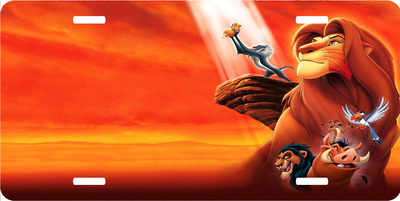 Disney Lion King Simba Rafiki Scar Vanity License Plate